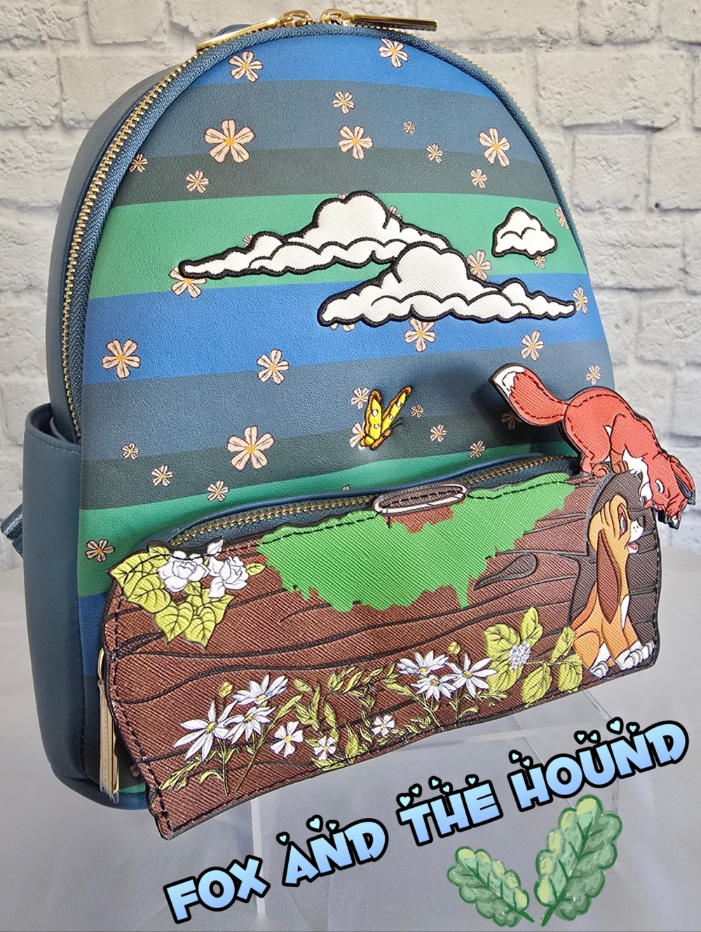 Danielle Nicole Fox and The Hound Embroidered Disney Mini Backpack Bag New